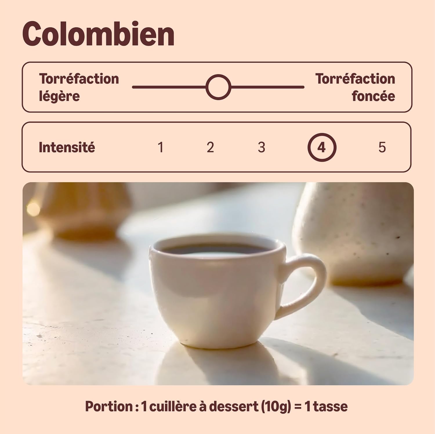 Detalle 2 de By Amazon Café torréfié Colombien – Café moulu, torréfaction moyenne, 227 g