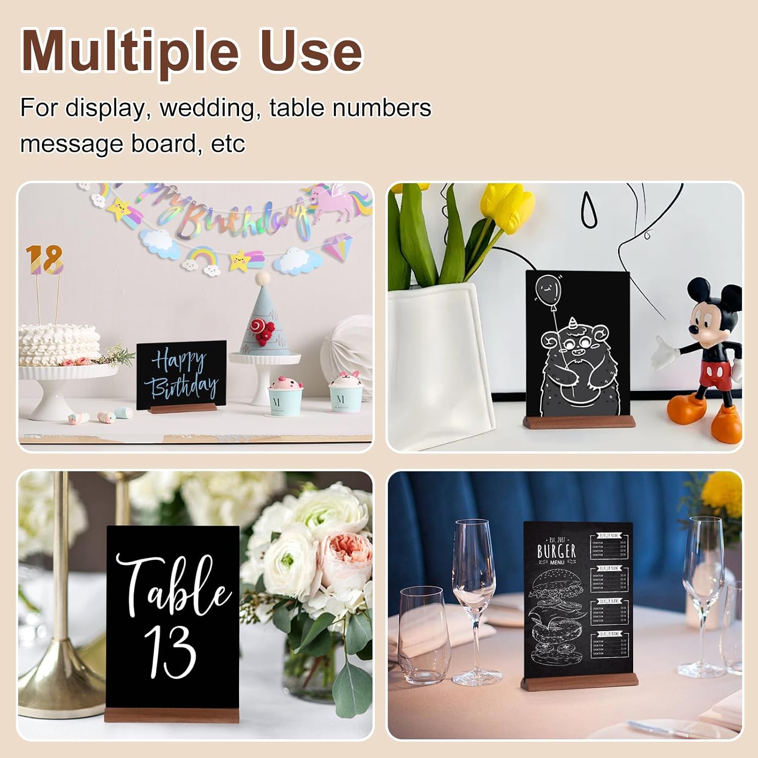Thumbnail 6 de GUOKOFF A5 Chalkboard Signs for Events