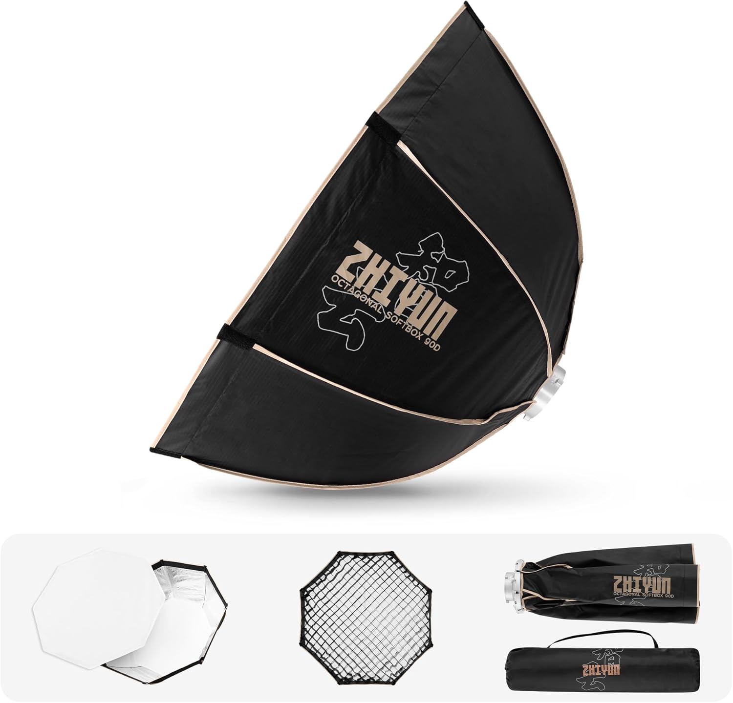Detalle 2 de ZHIYUN Rechteckig Softbox 60 x 90 cm mit Bowens Mount – zuverlässige Studio-Softbox für klare Portraitbeleuchtung