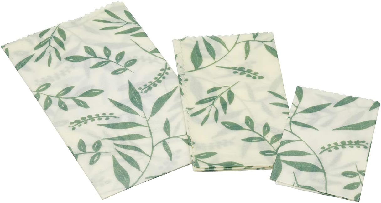 KitchenCraft Natural Elements Vegan Food Wrap, 3 Organic Cotton Sheets