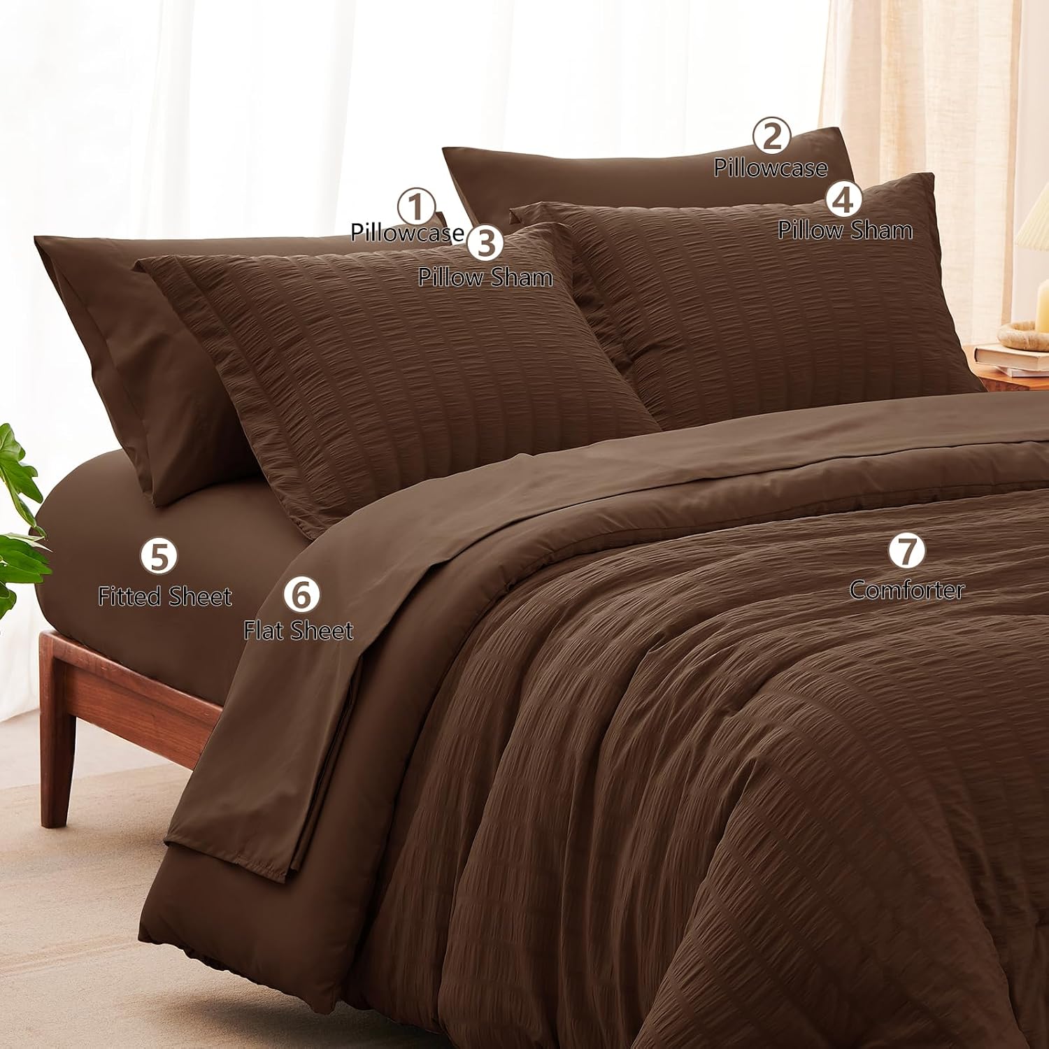 Thumbnail 6 de CozyLux King Size Comforter Set 7-Piece