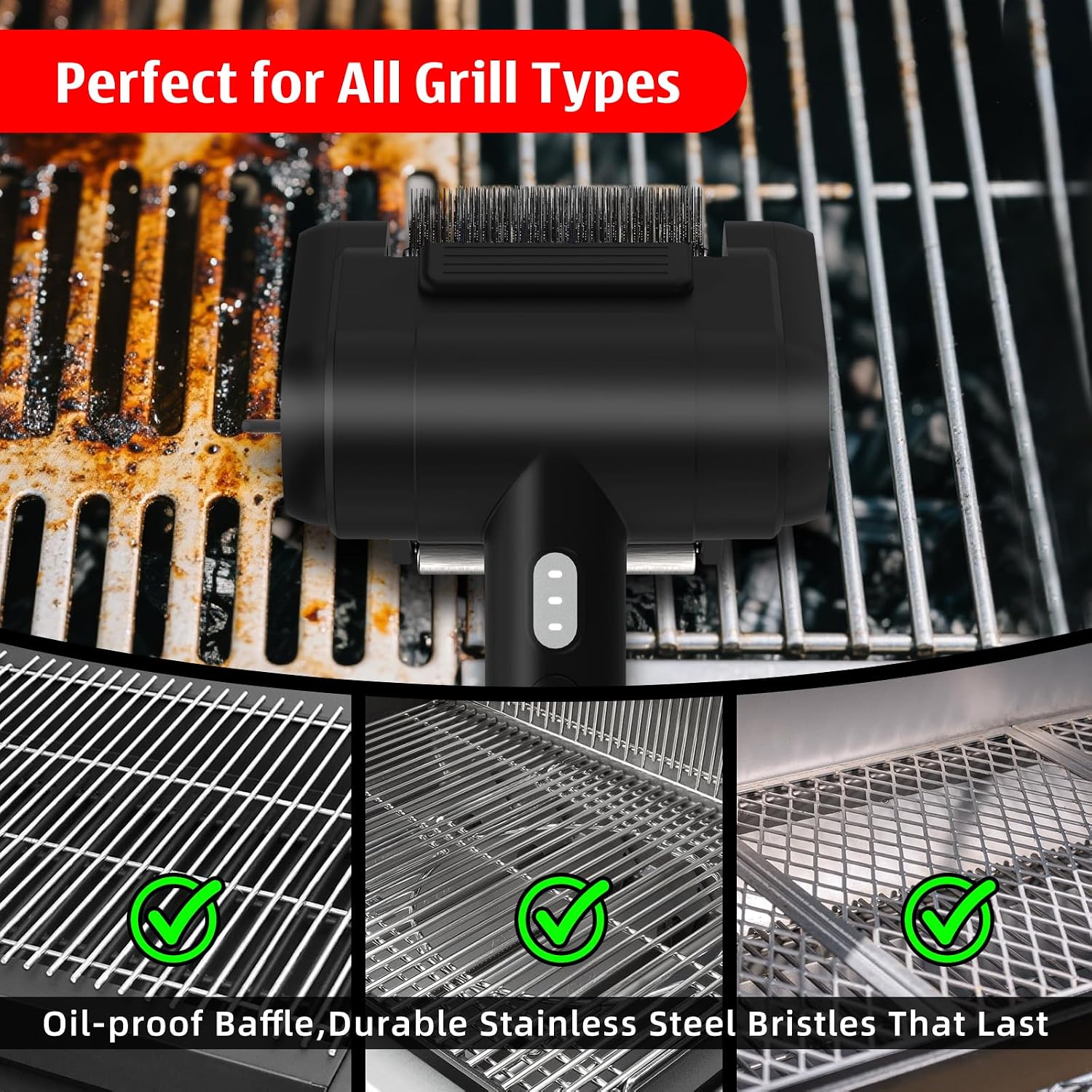 Thumbnail 4 de Electric Grill Brush LED 800 RPM