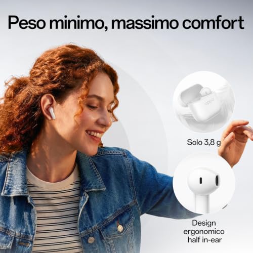 Detalle de OPPO Enco Buds3 Auricolari In-Ear Wireless: 48h di autonomia, IP55 e traduzione IA in tempo reale