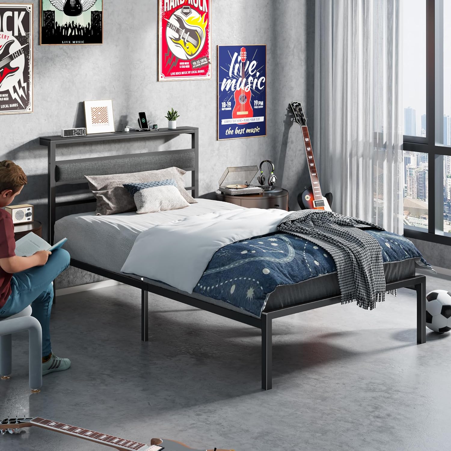 Thumbnail 6 de OURPIC Twin Bed Frame