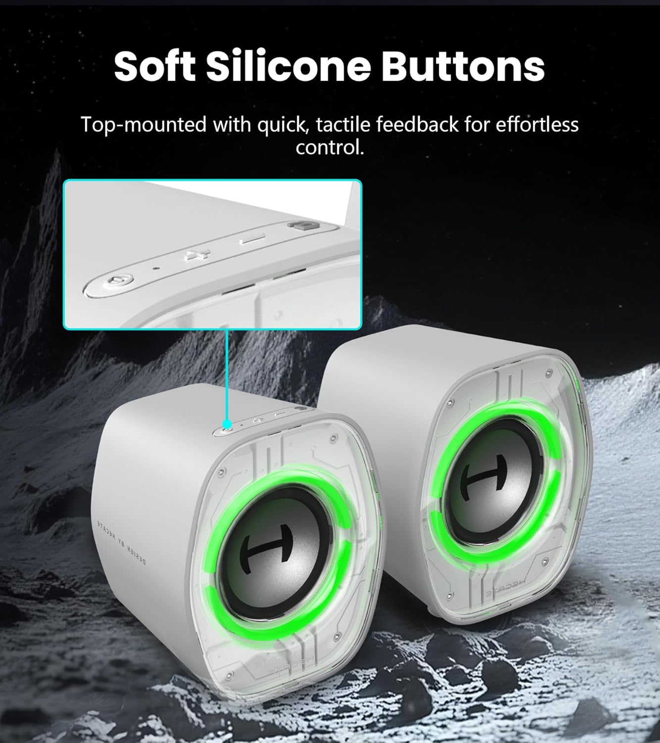 Thumbnail 6 de Edifier G1000 II Desktop Computer Speakers (4W RMS, 2.5" full-range) with Bluetooth 5.4, USB-C/USB-A & AUX, RGB lighting – White