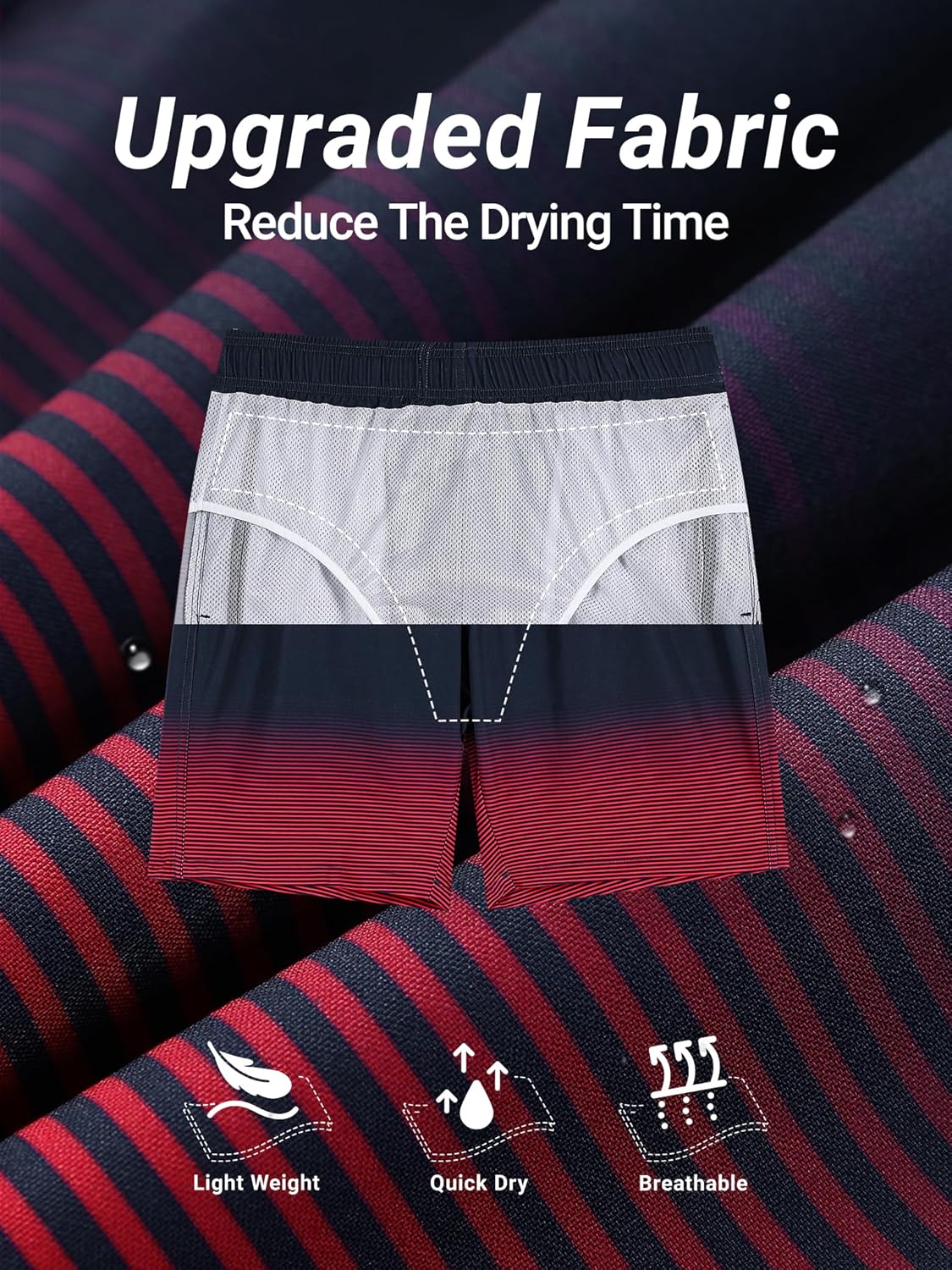 Detalle de Arcweg Pantaloncini da Uomo per Nuoto: short da spiaggia grafici, asciugatura rapida e Tasche pratiche