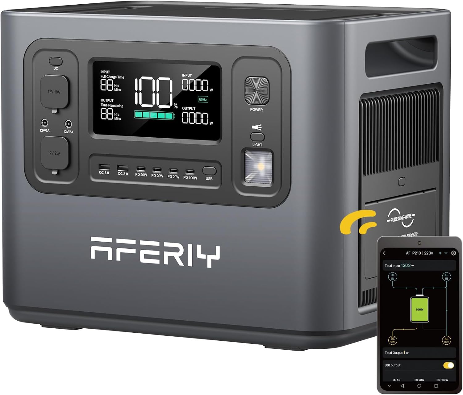 Detalle de AFERIY 2400W Tragbare Powerstation
