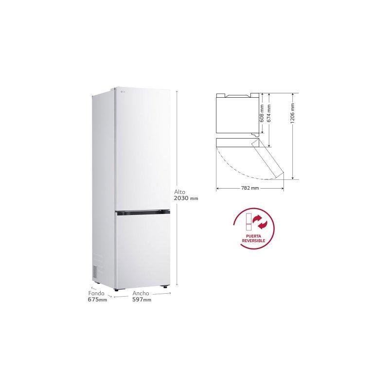 Thumbnail 3 de Frigorífico Combi LG GBBS322ASW No Frost 203 cm | 375 L Blanco con WiFi IA