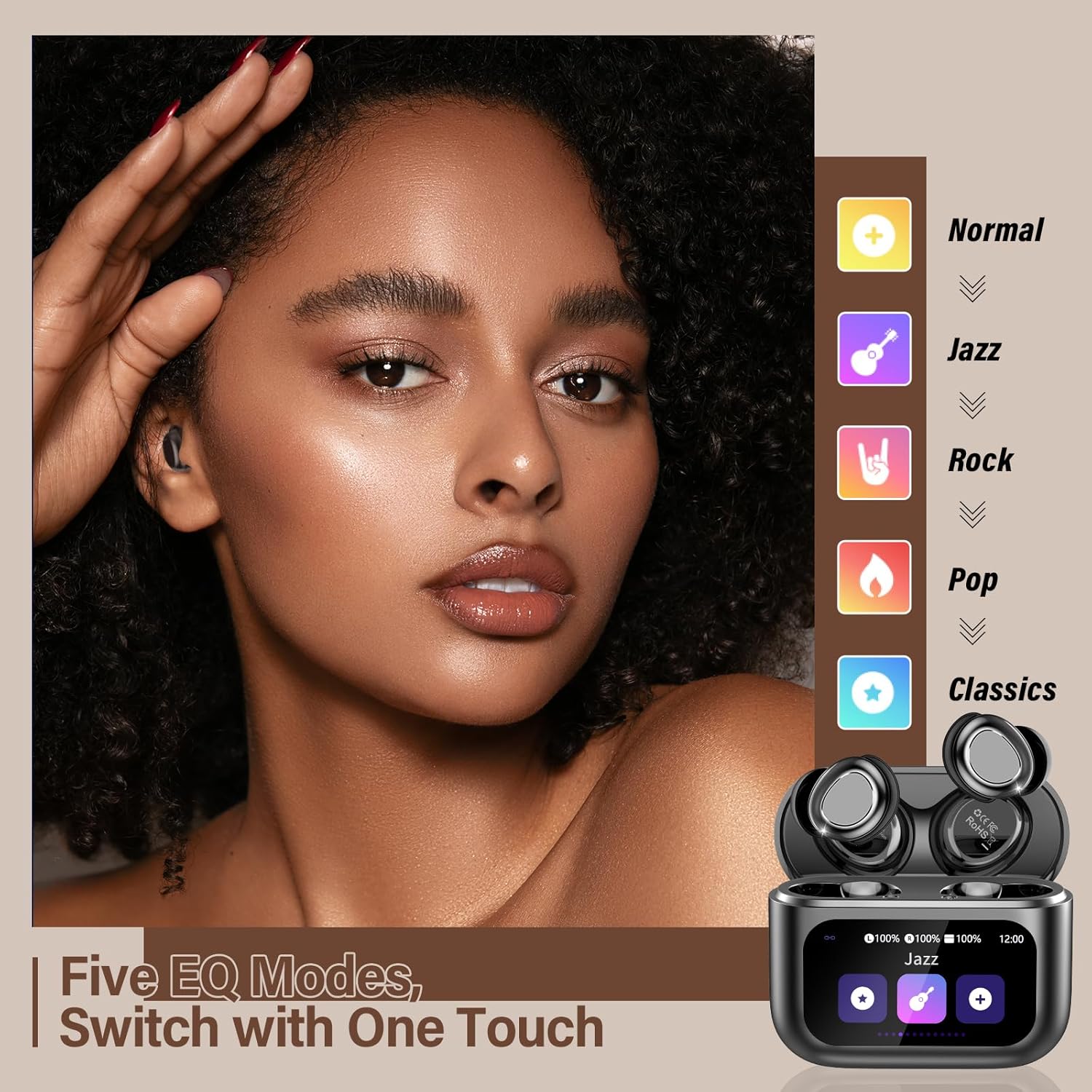 Thumbnail 4 de ZYHKON Bluetooth-Schlafkopfhörer In-Ear (Bluetooth 5.4) für Seitenschläfer – Sleep Mode, bis zu 48 h Laufzeit