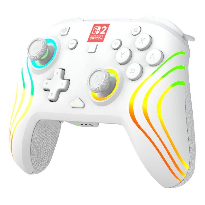 Detalle de Mando Turtle Beach Afterglow Wave Wireless White RGB Bluetooth USB-C Switch 2