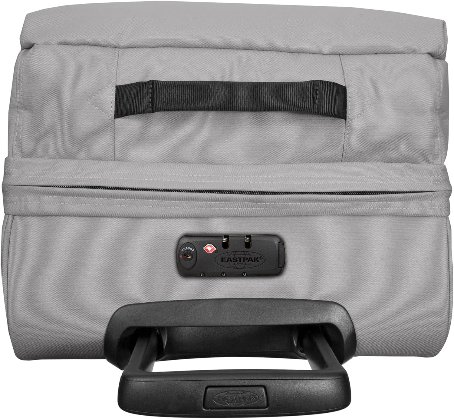 Detalle de Eastpak TRANSVERZ S Pebble Grey: sac cabas à deux roues, robuste et élégant