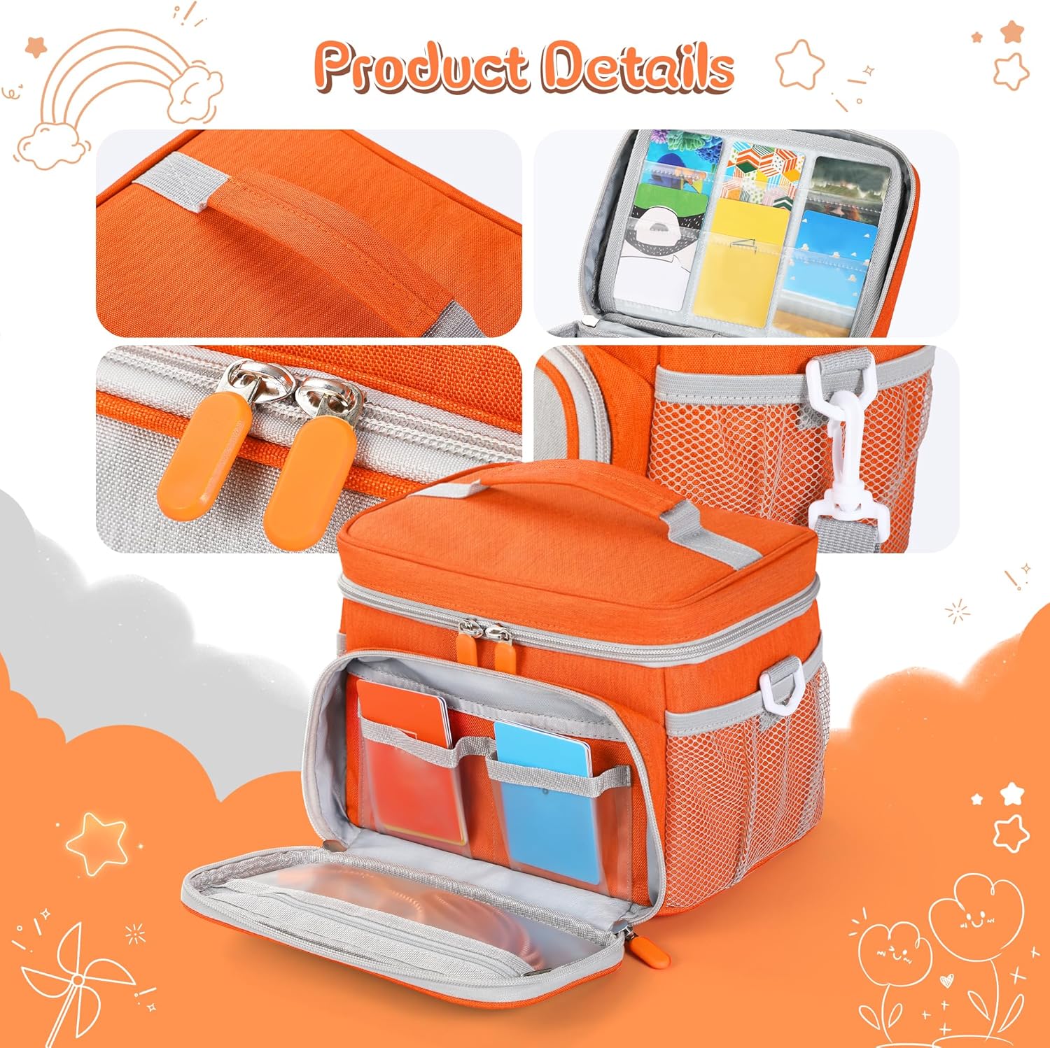 Detalle de TATAVR Travel Carrying Case for Yoto Player 3rd gen – Card Holder for 30 Cards with Shoulder Strap