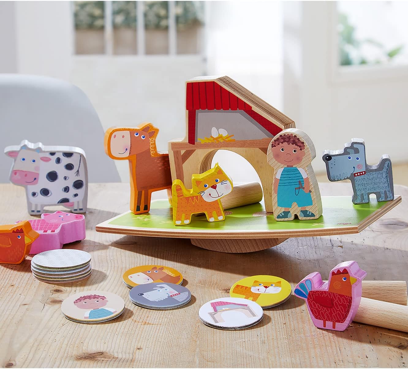 Thumbnail 3 de HABA 306288 Stapelspiel Tierischer Balanceakt – Holzspielzeug ab 2 Jahren, Made in Germany