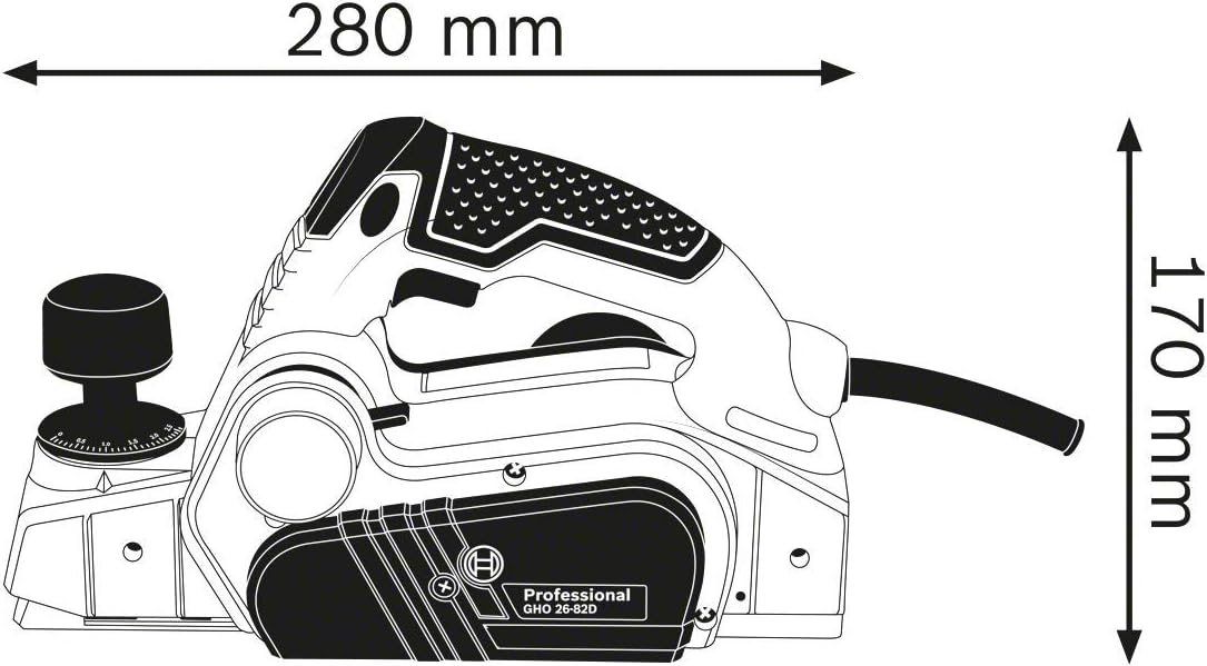 Thumbnail 1 de Bosch Professional rabot GHO 26-82 D (710 W) avec butée parallèle et sac à poussière