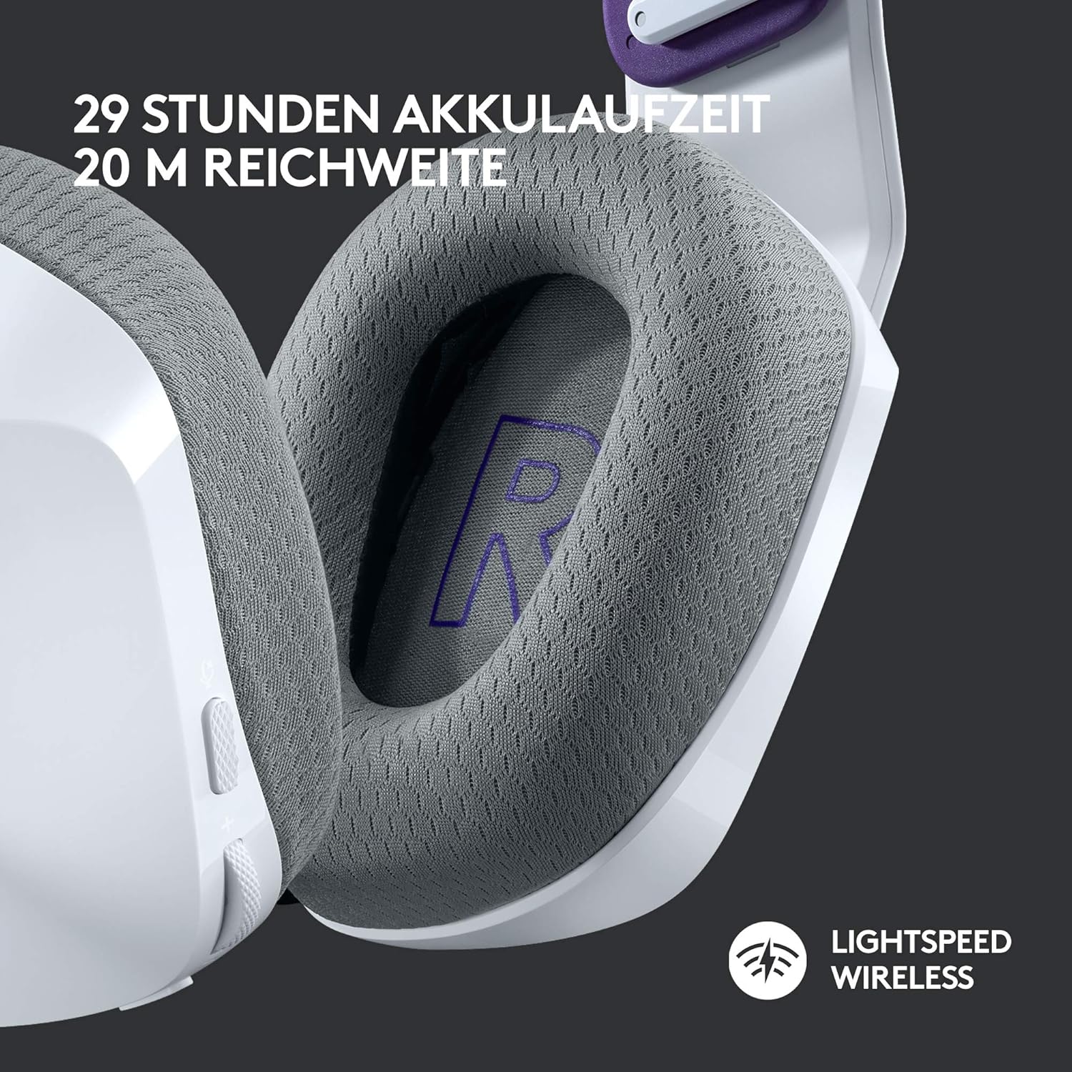 Thumbnail 2 de Logitech G733 LIGHTSPEED kabelloses Gaming-Headset (Weiß) mit LIGHTSYNC RGB & Blue VO!CE