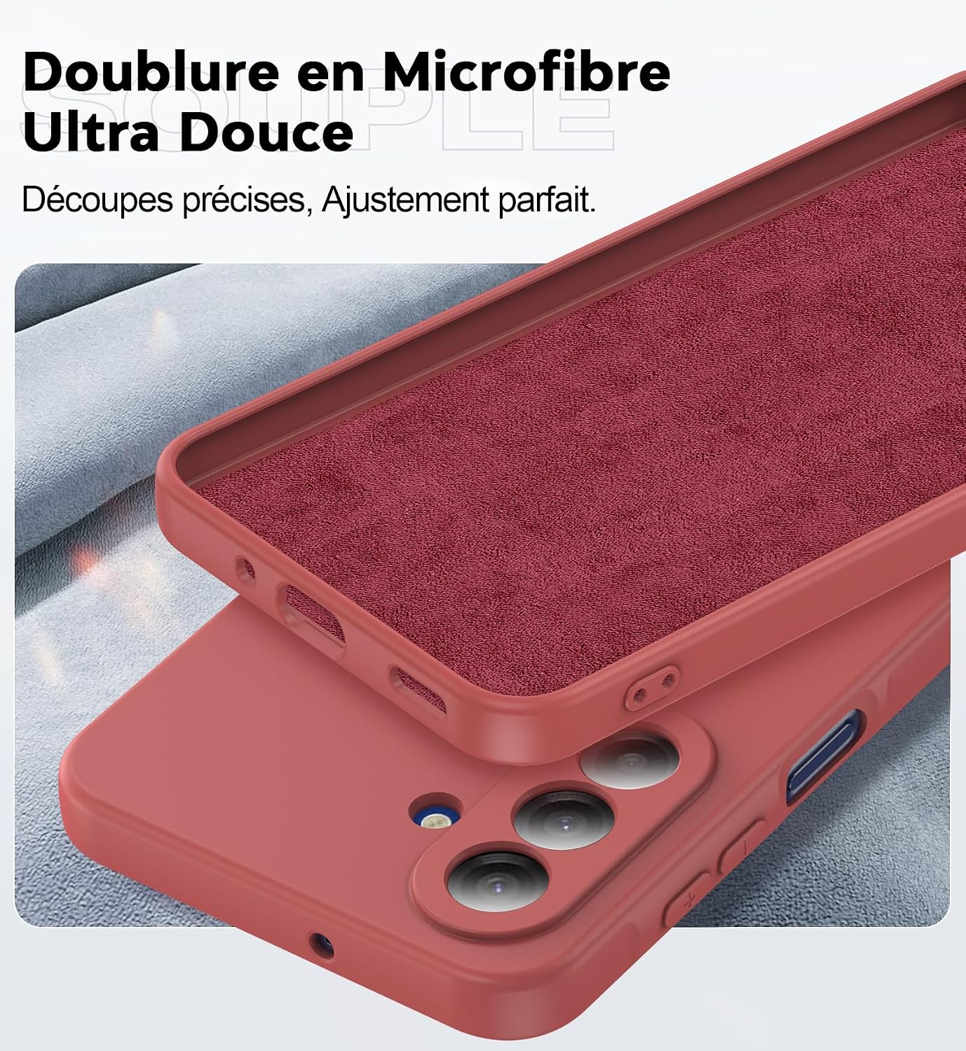 Detalle 2 de Coque LeYi pour Galaxy A17 5G, anneau en silicone