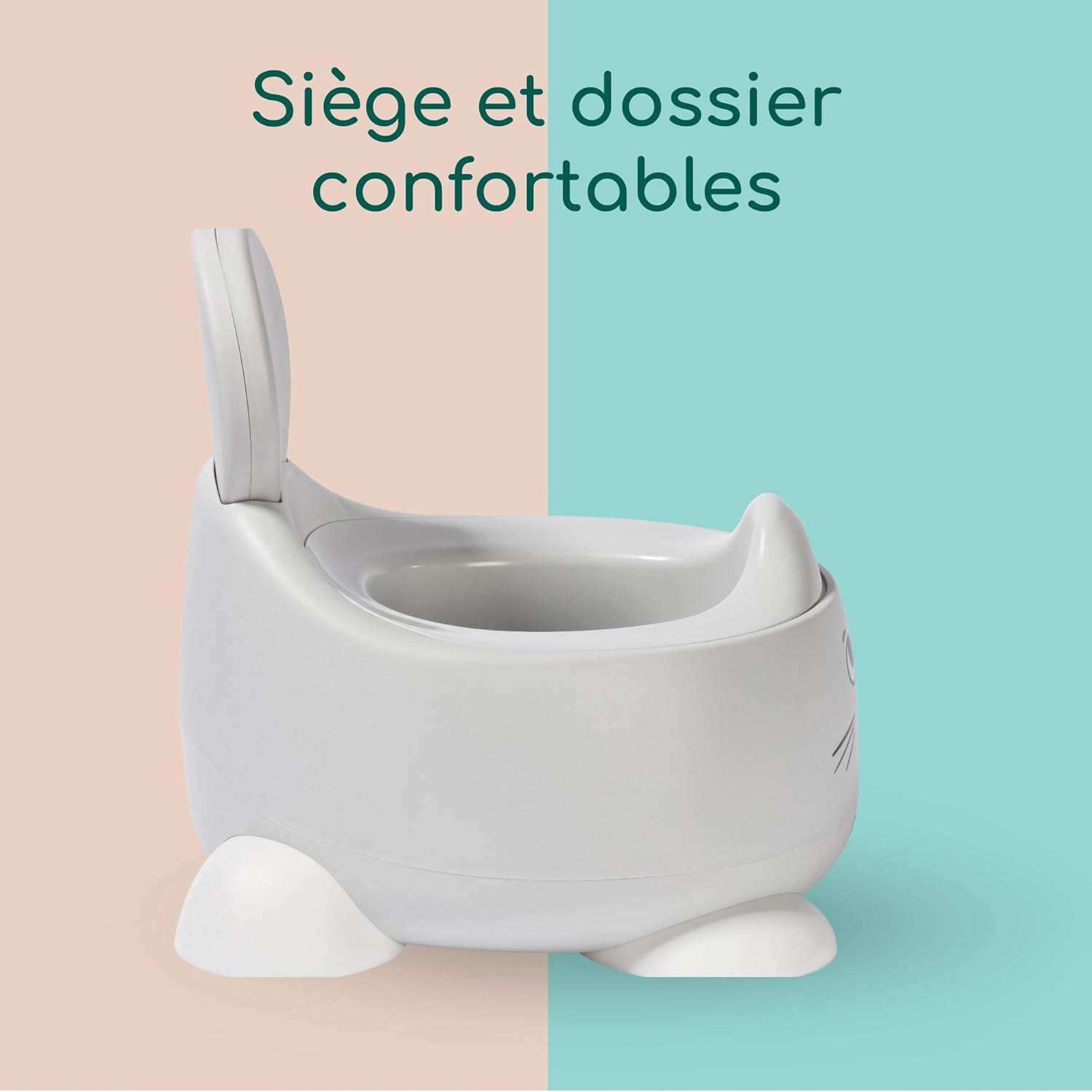 Detalle de Bebeconfort Pot Bébé Toilette Confort pour 12–36 mois, Lapin (max 20 kg) – Pot enfant ergonomique et antidérapant