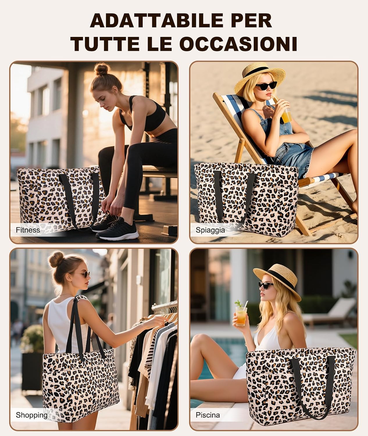 Thumbnail 6 de ISEYOU Borsa Mare Grande XXL Famiglia: grande capacità, impermeabile e versatile
