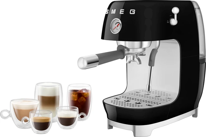 Thumbnail 11 de SMEG ECF03BLEU Schwarz: kompakte Dampflanze für cremigen Cappuccino und Latte Art