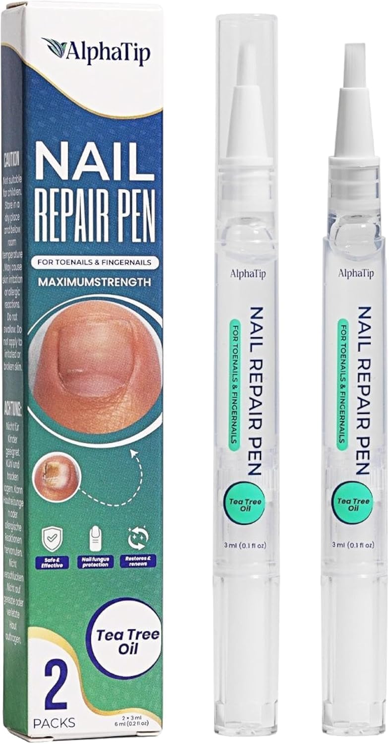 Detalle de AlphaTip Nail Fungus Pen, 2-Pack Gel Treatment for Toenails, 6 mL Each