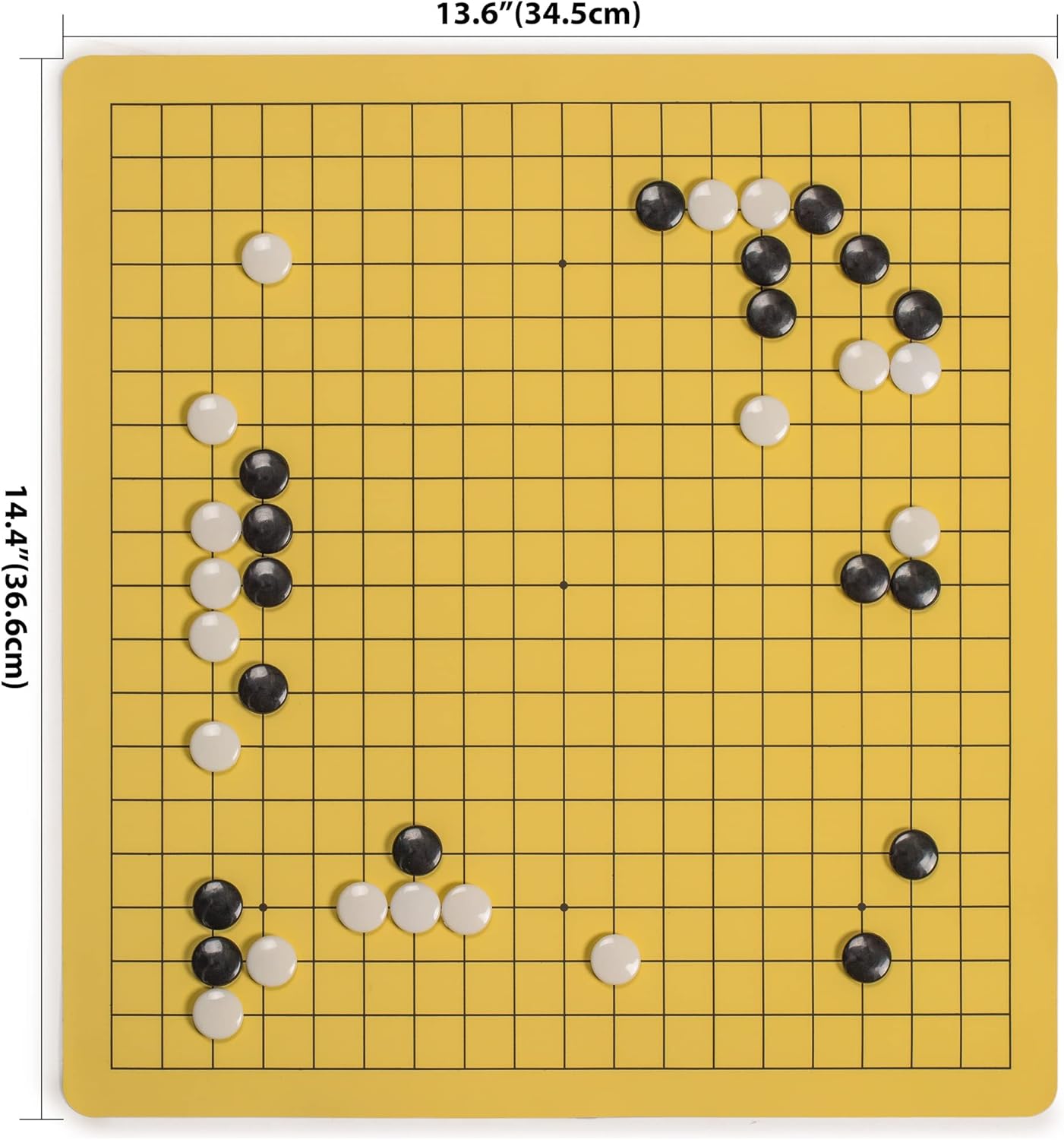 Thumbnail 1 de Yellow Mountain Imports Magnetic 19x19 Roll-up Go Set (19x19, 1.12kg) with Single Convex Stones