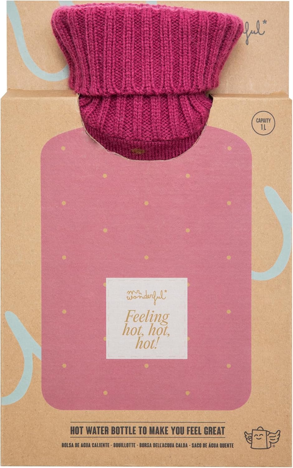 Thumbnail 2 de Mr. Wonderful Bouillotte Feeling Hot, Hot, Hot! – Bouillotte en coton 1 Litre avec message amusant