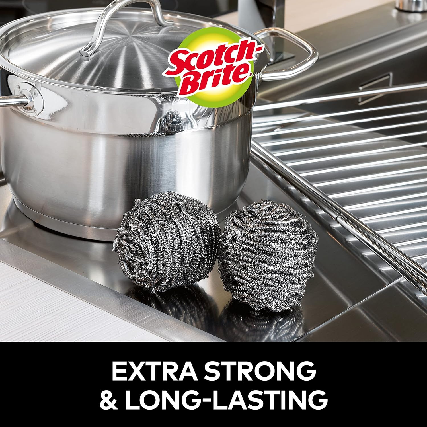 Thumbnail 3 de Scotch-Brite Stainless Steel Scourer 12 Pack
