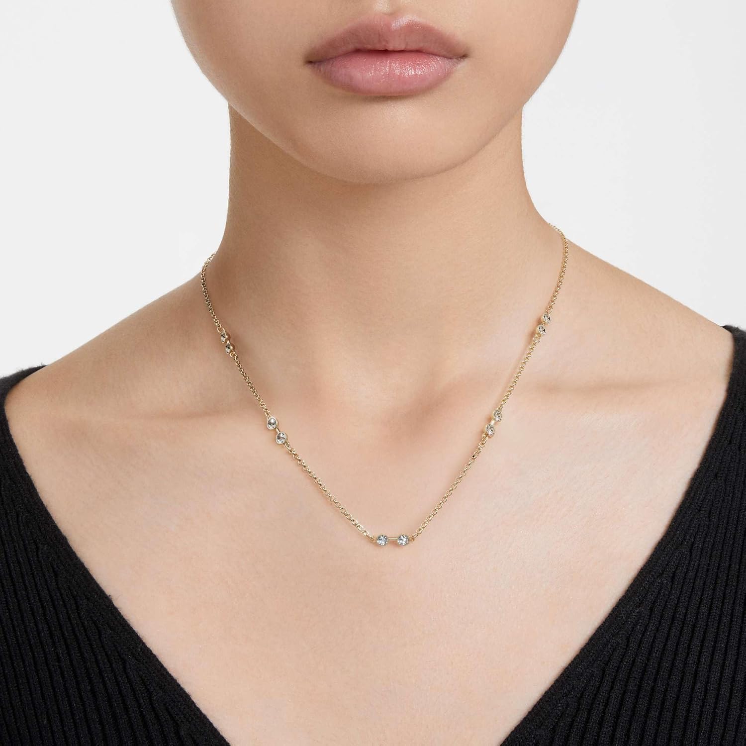 Detalle de Swarovski Remix Collection Collier, Taille ronde, Blanc — élégance intemporelle et personnalisation