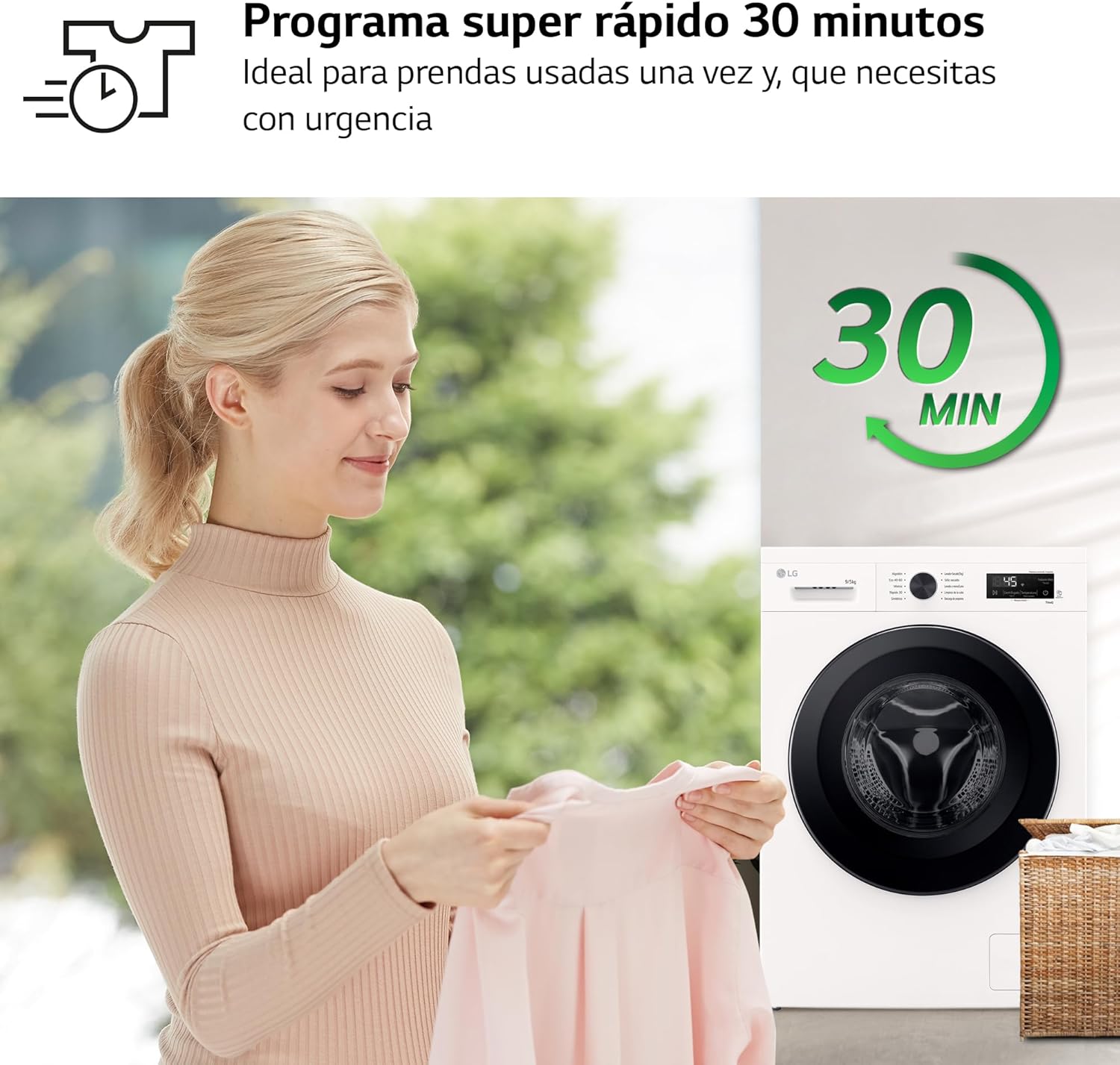 Thumbnail 6 de LG W4X1095NWK Lavadora-Secadora Inverter Direct Drive 9/5 kg con Vapor Steam y Wi-Fi ThinQ