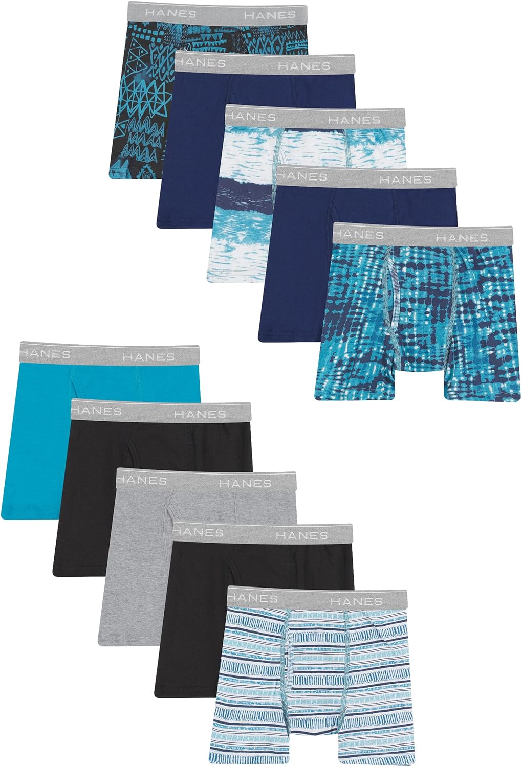 Detalle de Hanes Boys' Boxer Briefs for Kids and Toddlers — Soft Cotton, 7 & 10 Pack