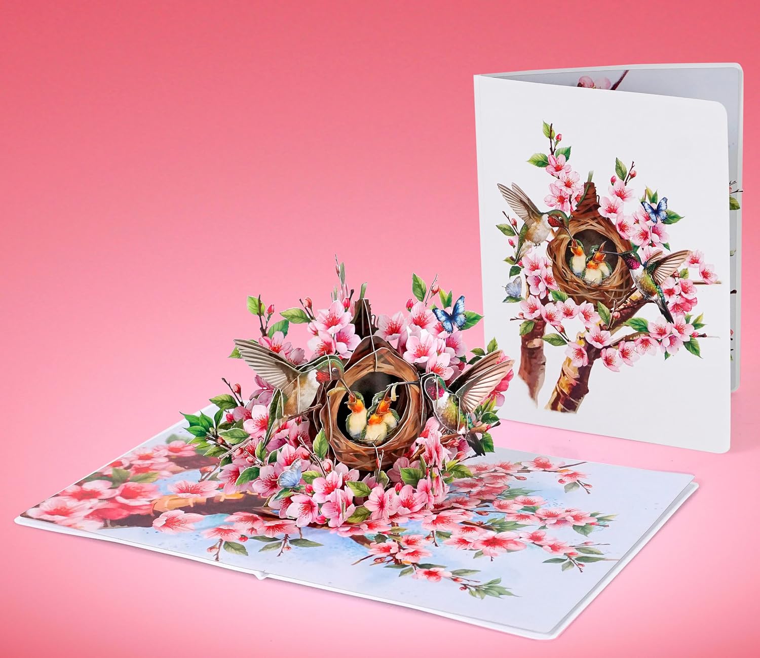 Detalle 2 de CUTPOPUP Hummingbird Nest Pop Up Birthday Card