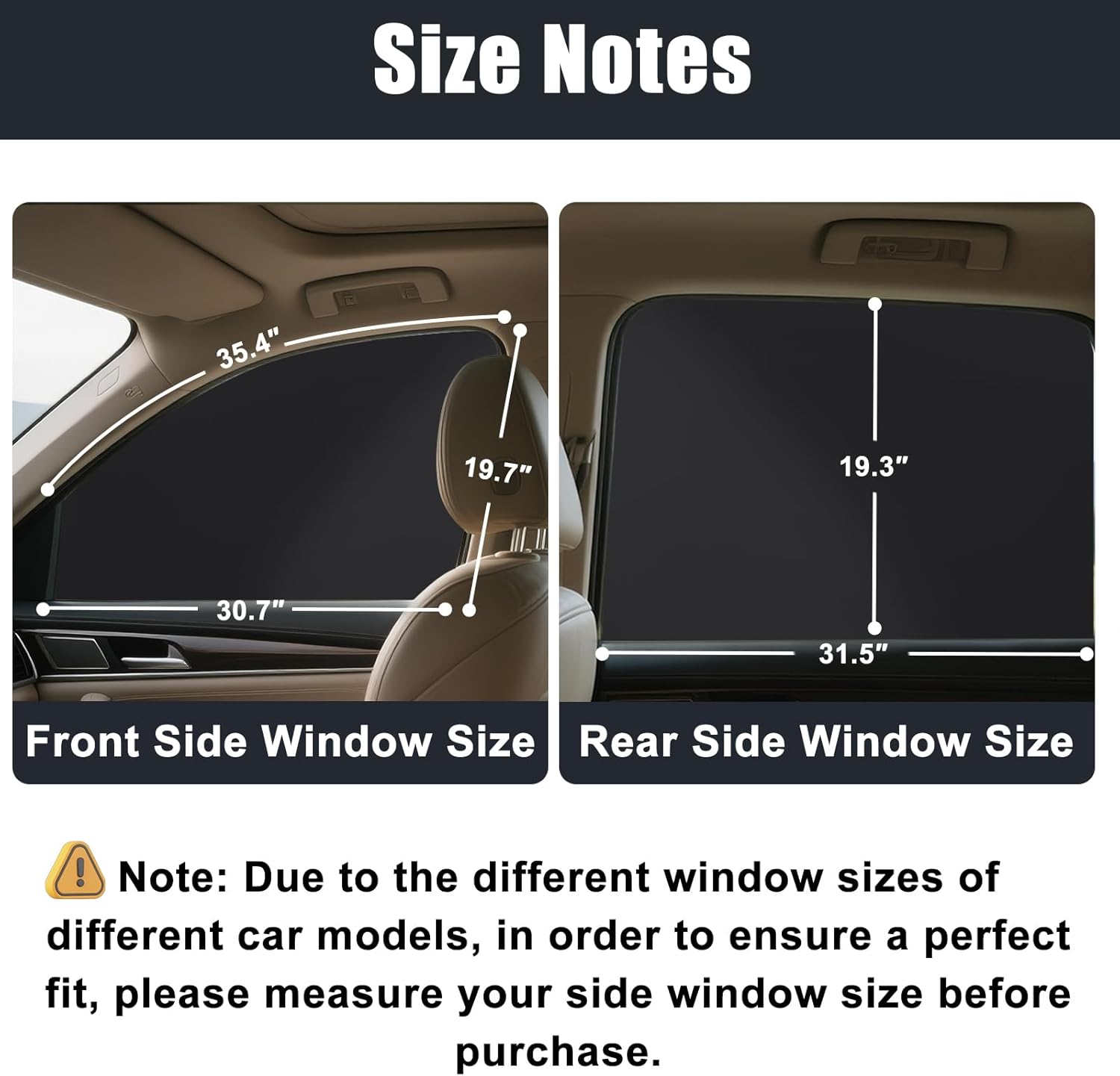 Thumbnail 4 de XCBYT 4-Pack Magnetic Car Shades 100% Blackout