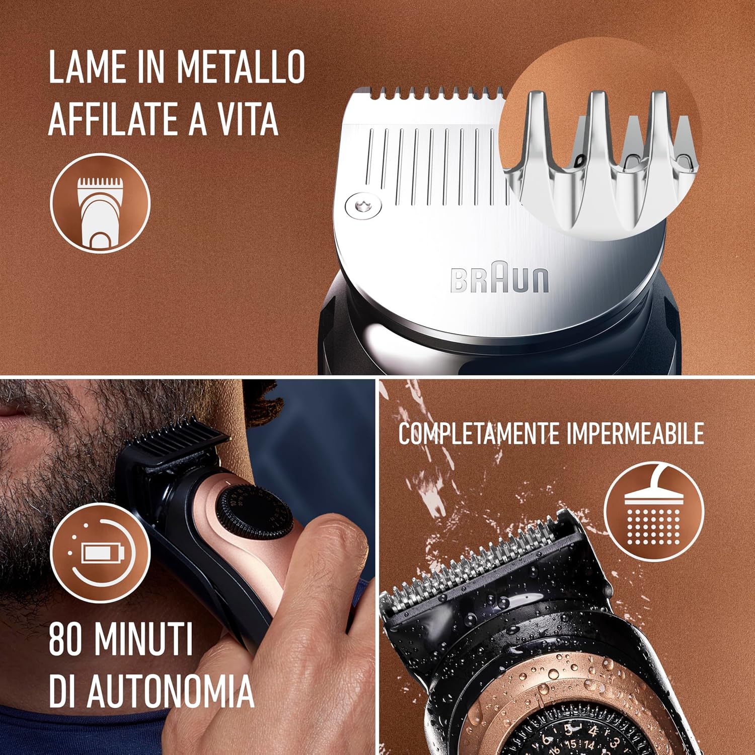 Detalle 2 de King C. Gillette Rasoio elettrico barba Pro con 40 impostazioni e rifinitore di precisione