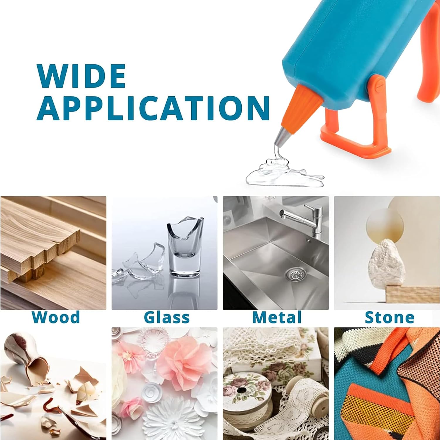Thumbnail 5 de Tilswall 50W mini hot glue gun kit with 75 sticks