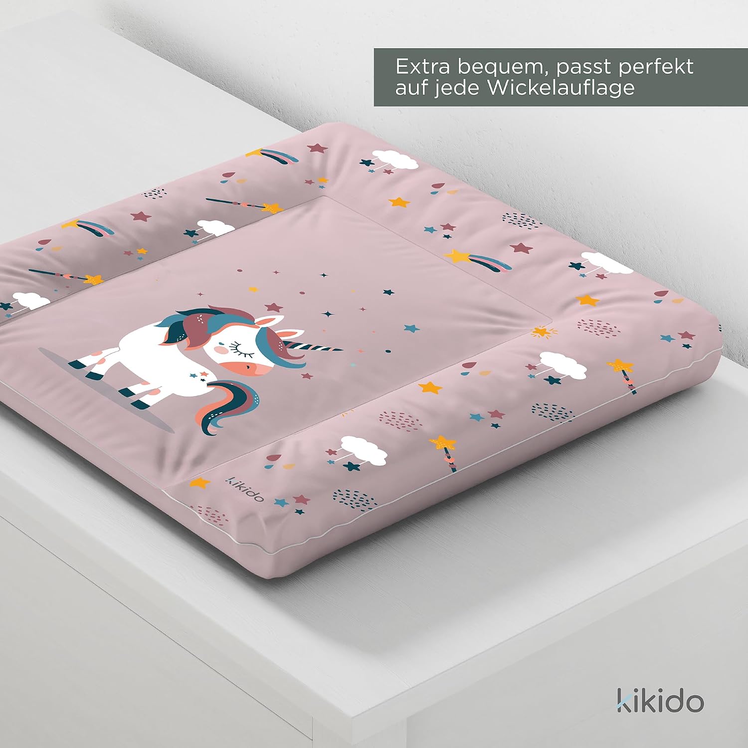 Thumbnail 2 de Kikido Wickelauflage 50x70 cm – Einhorn | Wasserfest, abwaschbar und pflegeleicht
