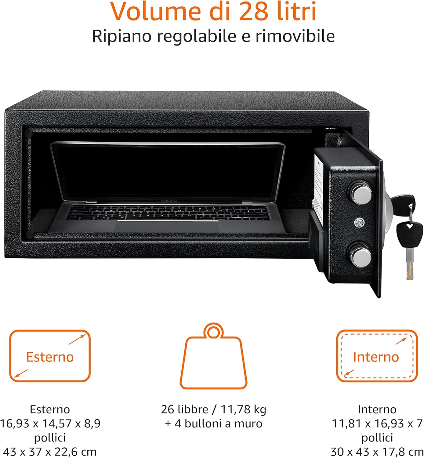 Thumbnail 2 de Amazon Basics Cassaforte 28 L 🔒