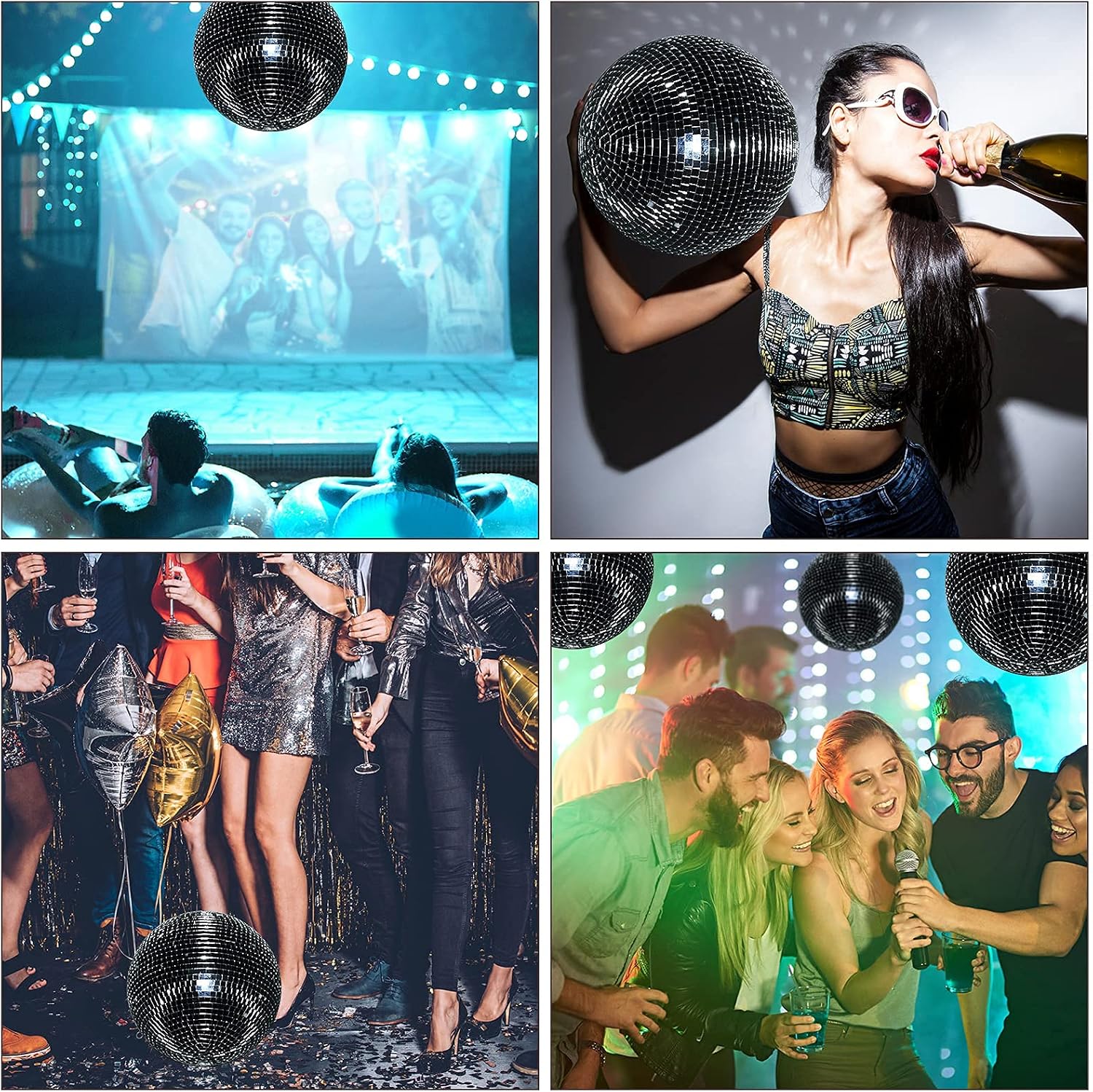 Detalle 2 de Sumono SUM_MB_12IN_MIR 12-Inch Disco Ball with Real Glass Tiles