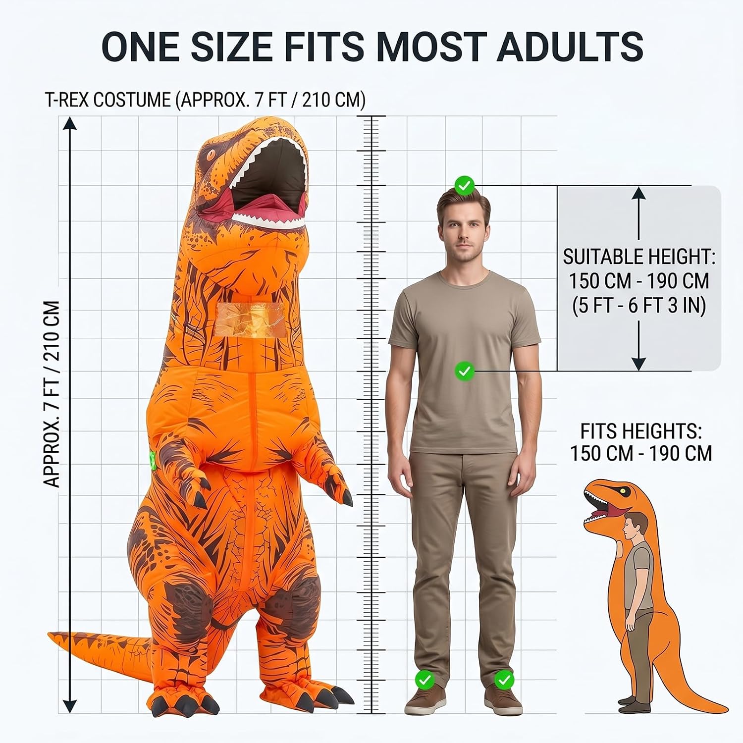 Thumbnail 2 de Rafalacy T-rex Inflatable Costume