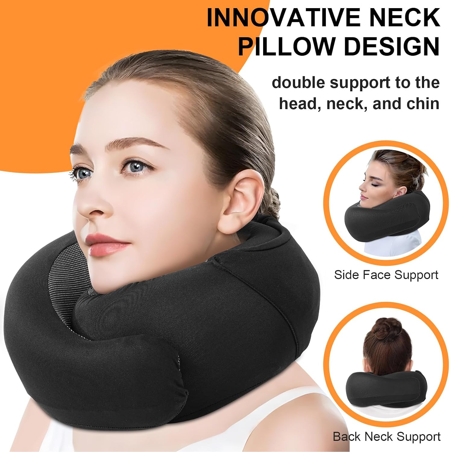 Thumbnail 3 de Vzpeun Travel Pillow - Hooded Memory Foam Neck Support for Air Travel