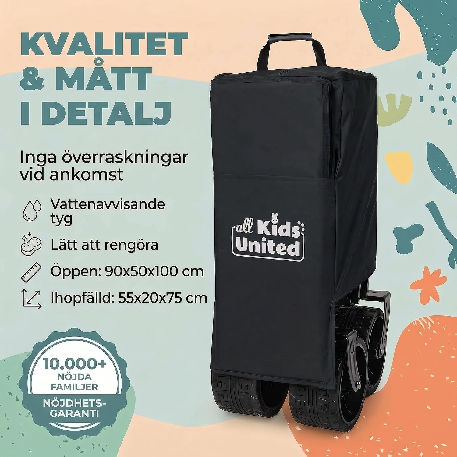 Thumbnail 5 de all Kids United® hopfällbar transportvagn med 90 liter, 150 kg och XXL-hjul