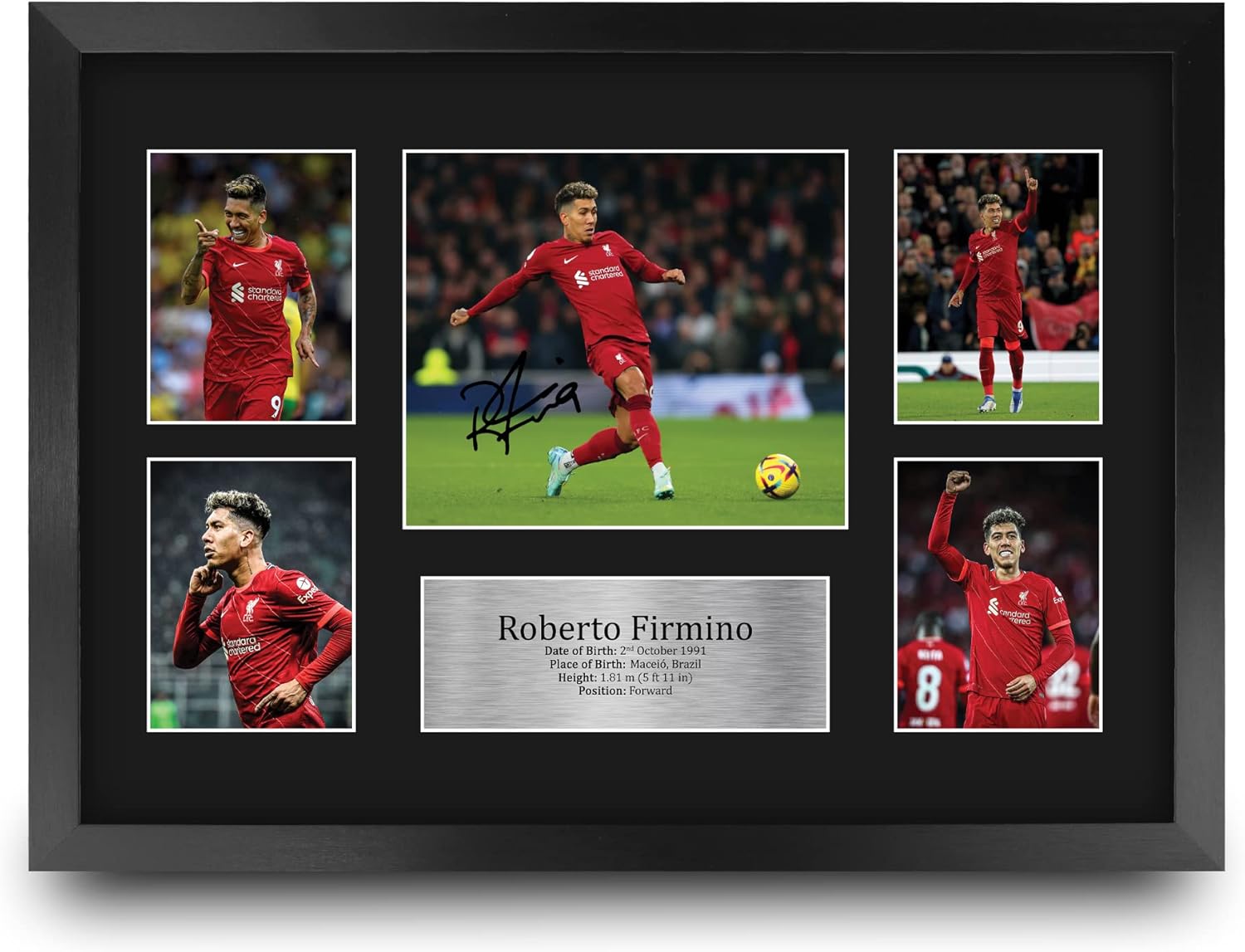 Thumbnail 2 de HWC Trading Roberto Firmino signed framed A4 print (Liverpool gift)