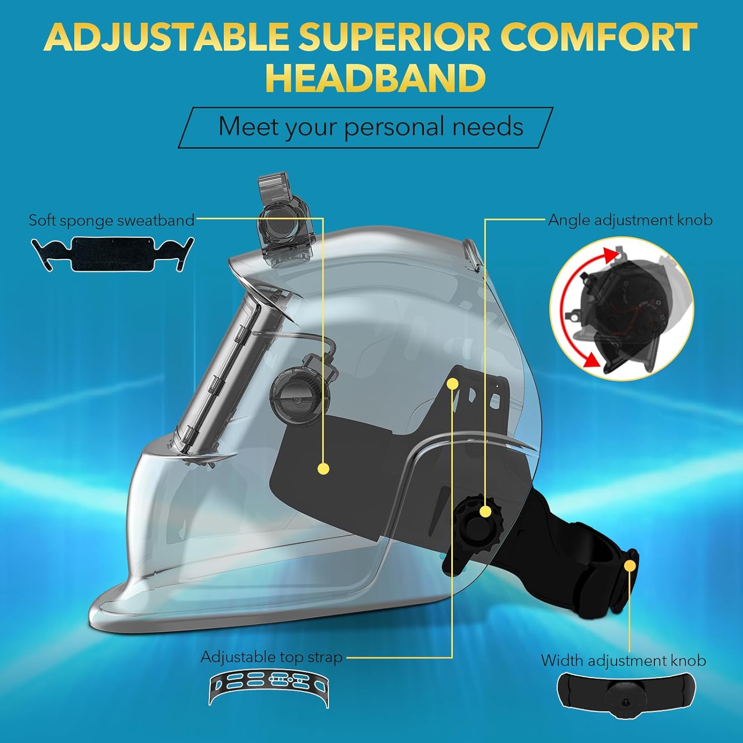 Detalle de TRQWH auto darkening welding helmet