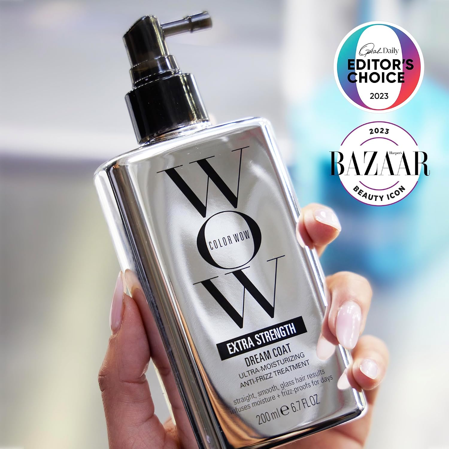 Detalle de COLOR WOW Extra Strength Dream Coat: Powerful Anti-Humidity Spray for Frizz-Prone Hair (200ml)