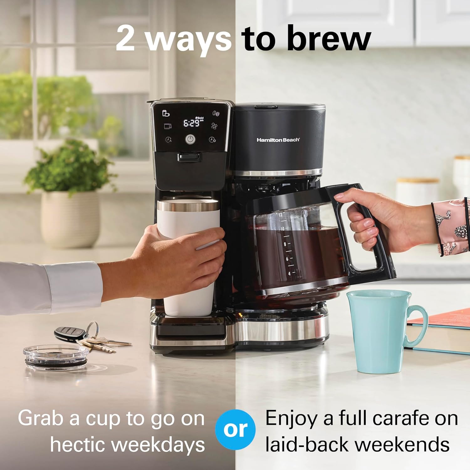 Thumbnail 2 de Hamilton Beach 2-Way 12-Cup Programmable Drip Coffee Maker
