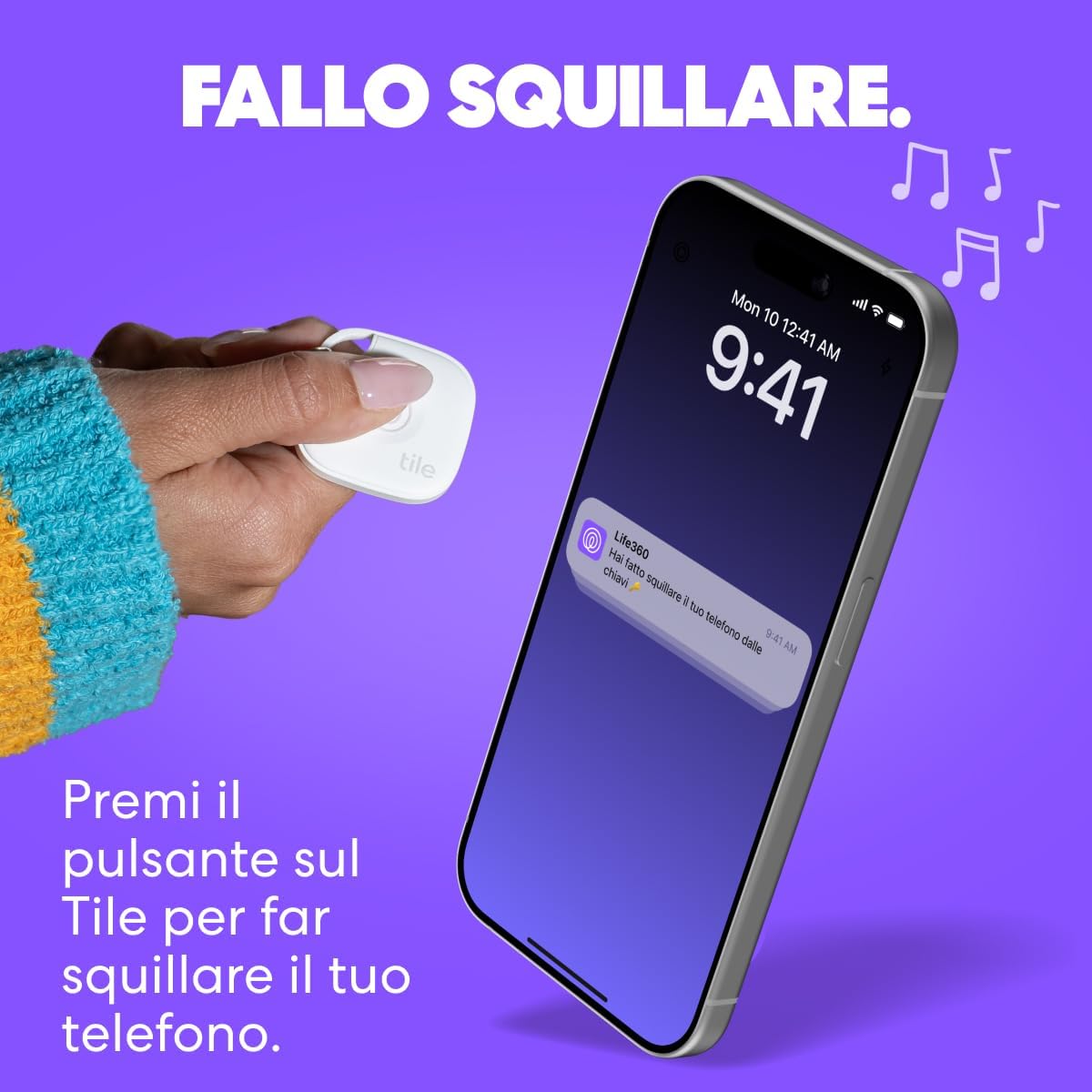 Thumbnail 3 de Tile by Life360 Mate (Green Surf) localizzatore Bluetooth per chiavi, borse e oggetti smarriti