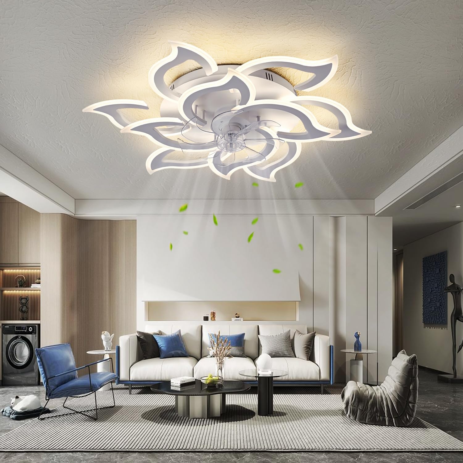 Detalle 1 de ChenSolara 90cm LED ceiling fan light