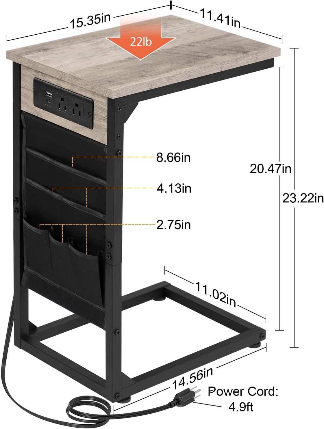Detalle de AMHANCIBLE C-shaped side tables HET04CGY