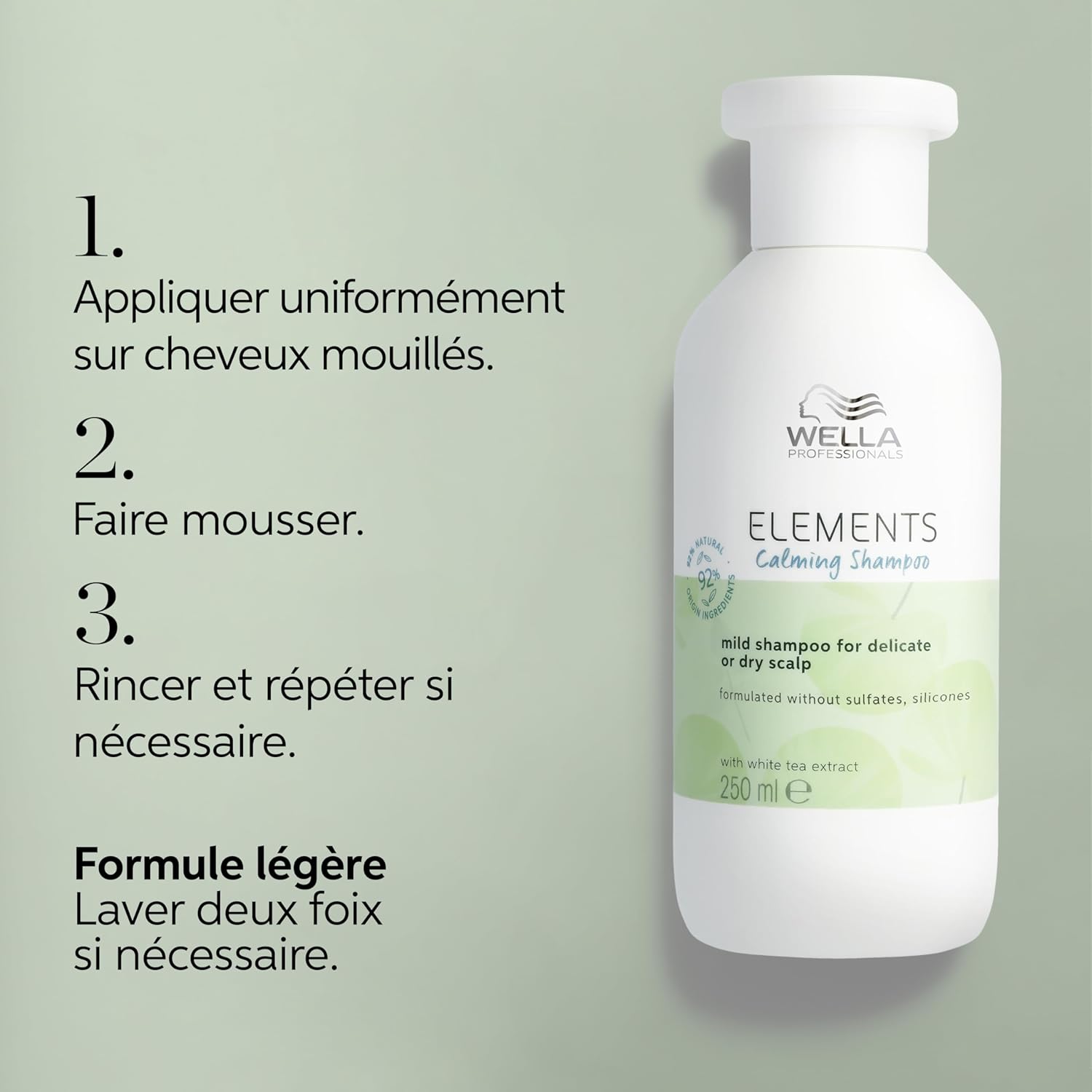 Thumbnail 4 de Wella Professionals ELEMENTS Calming Shampoing apaisant sans sulfate pour cuir chevelu sec ou délicat (Aloe Vera) 500 ml