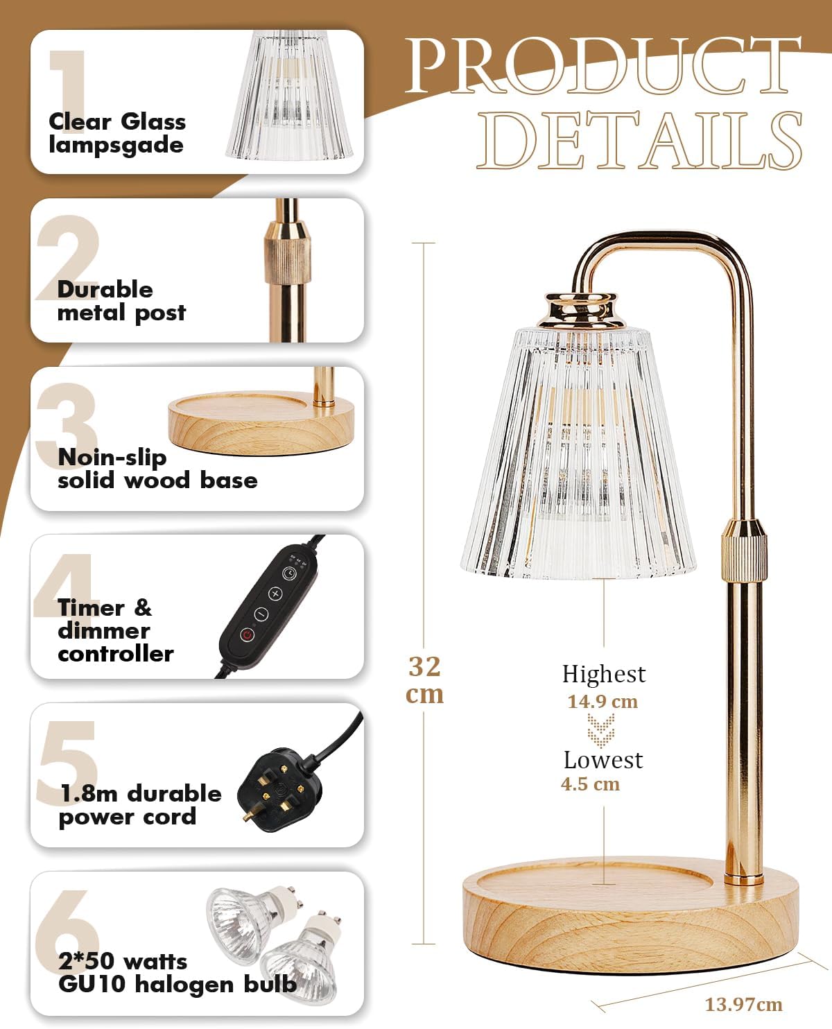 Thumbnail 5 de Candle warmer lamp with dimmer timer
