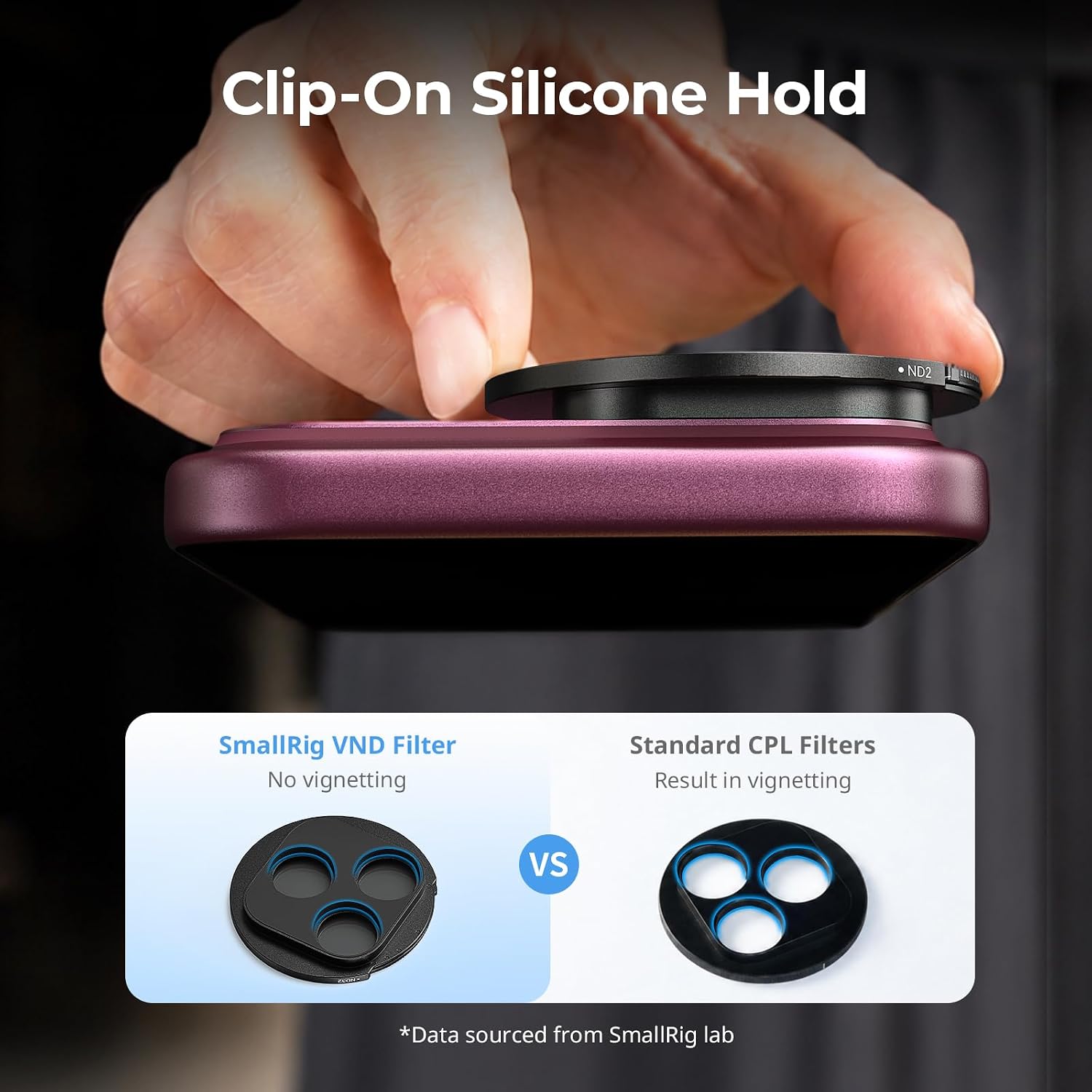 Detalle 1 de SmallRig Clip-On VND Filter 46mm